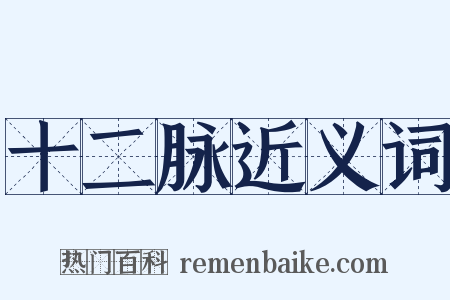 十二脉近义词是什么意思的图片